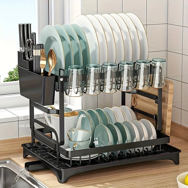 2-Tier Stainless Steel Dish Rack