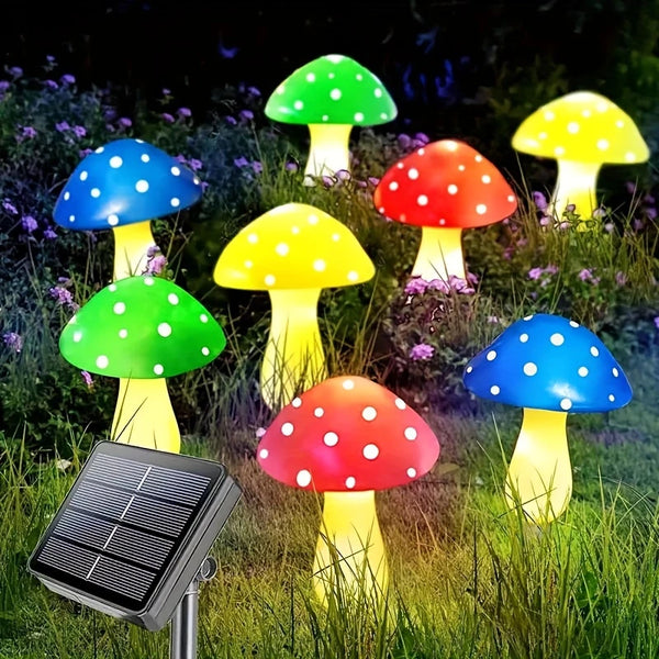 16-Head Solar Mushroom Lights