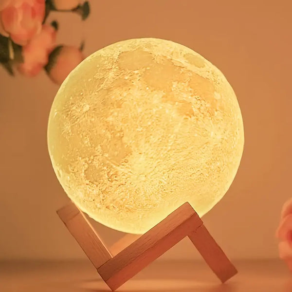3D Moon Lamp – Festive Battery-Operated Decor for Any Occasion