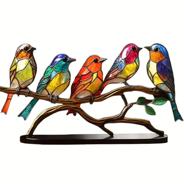 Colorful Acrylic Hummingbird Ornament – Vibrant Home Decor