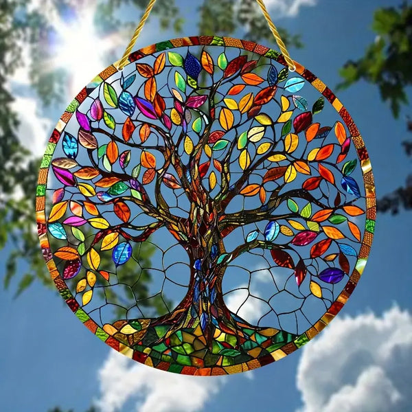 Tree of Life Sun Catcher – Vibrant Acrylic Window & Wall Decor