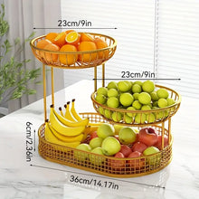 Multi Tier Gold Wire Fruit Basket – Elegant & Sturdy Storage