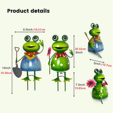 2pcs Metal Garden Frog Statues