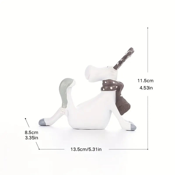 Nordic Resin Deer Sculpture – Hand Painted Home & Gift Decor