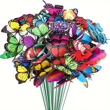 100pcs Plastic Butterfly Stakes