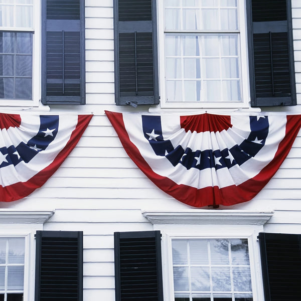 USA Patriotic Pleated Fan Flag