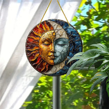 Rustic Yin Yang Wooden Wall Art – Sun & Moon Aesthetic Decor
