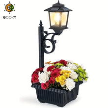 Solar Lamp with Flower Pot