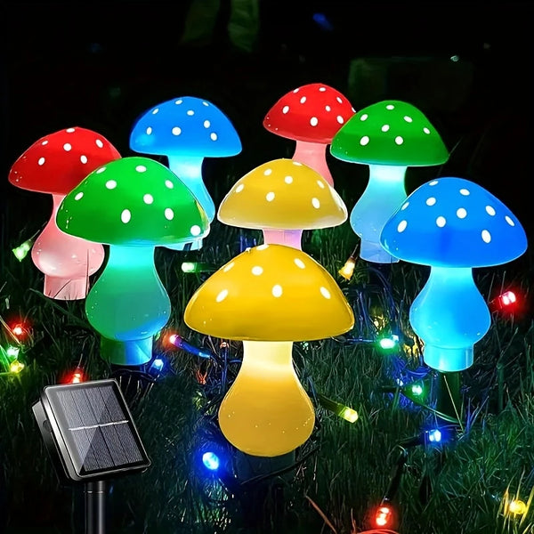 16-Head Solar Mushroom Lights