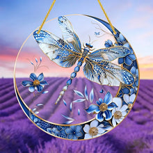Blue & White Porcelain Dragonfly Suncatcher – Elegant Hanging Decor