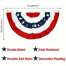 USA Patriotic Pleated Fan Flag