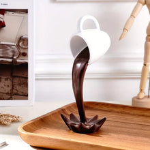 Gravity-Defying Coffee Cup Figurine – Unique Home & Café Decor